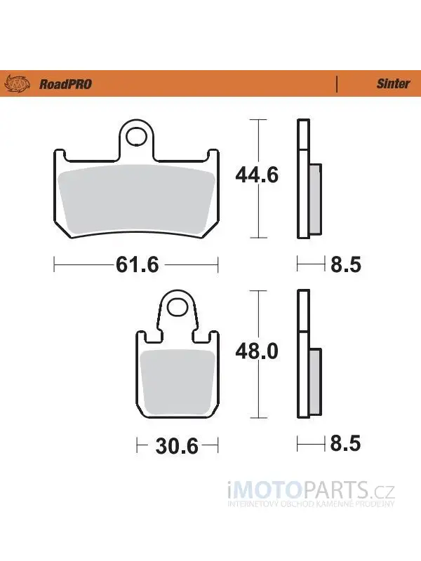 BRZDOVÉ DESTIČKY SINTER PŘEDNÍ